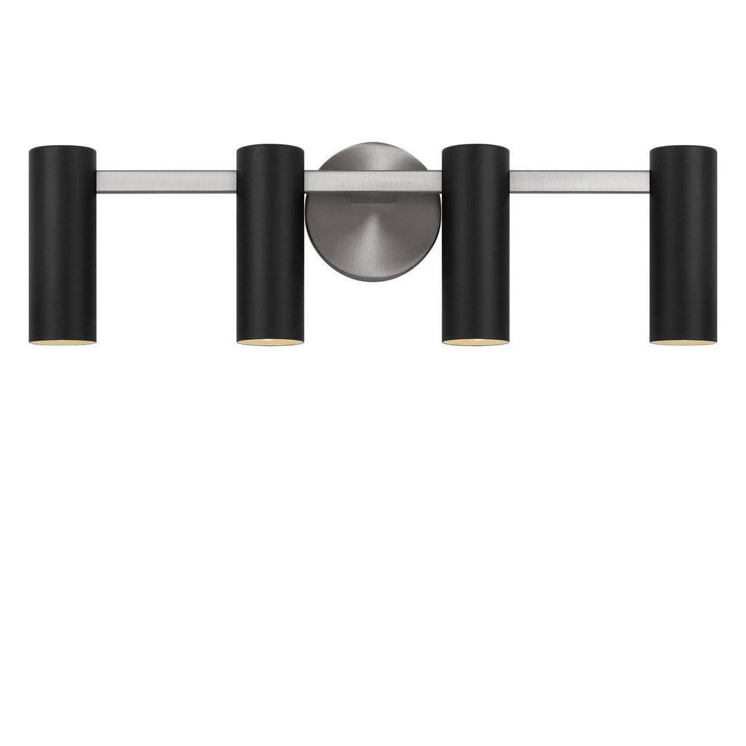 Zentro Four Light Vanity in Brushed Nickel Generation Lighting Canada