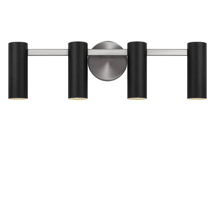 Zentro Four Light Vanity in Brushed Nickel Generation Lighting Canada