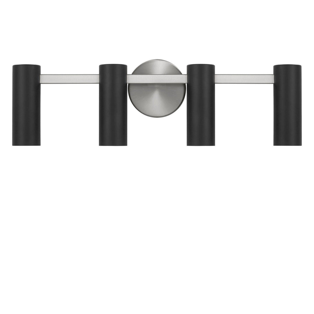 Zentro Four Light Vanity in Brushed Nickel Generation Lighting Canada
