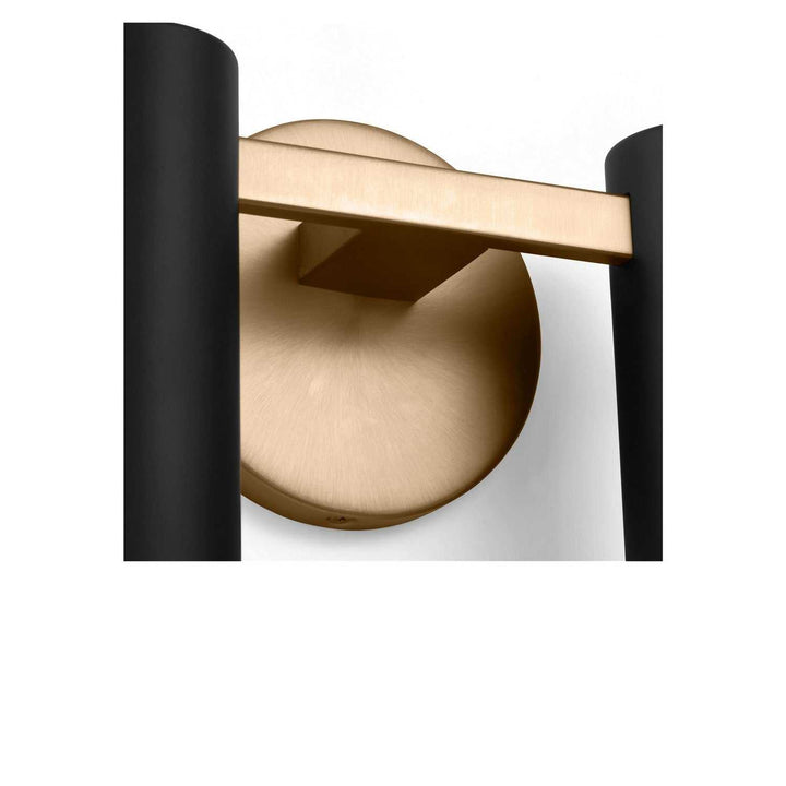 Zentro Four Light Vanity in Satin Brass Generation Lighting Canada