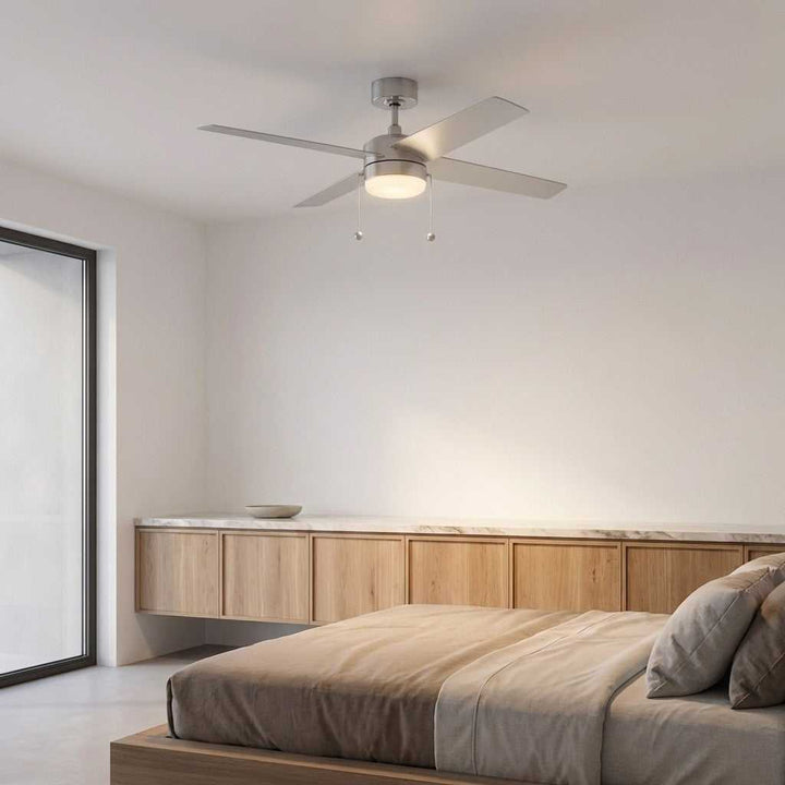 Loni 52" Ceiling Fan in Brushed Steel Generation Lighting Canada