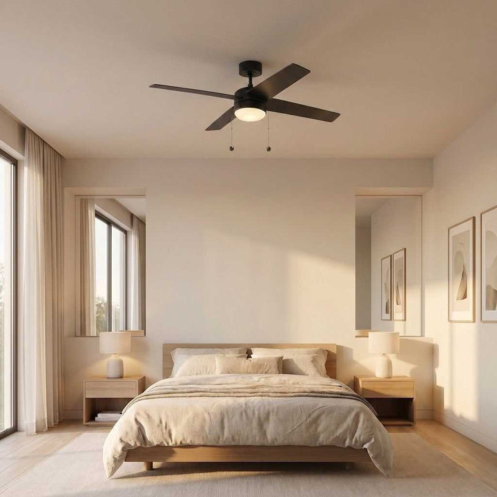 Loni 52" Ceiling Fan in Midnight Black Generation Lighting Canada