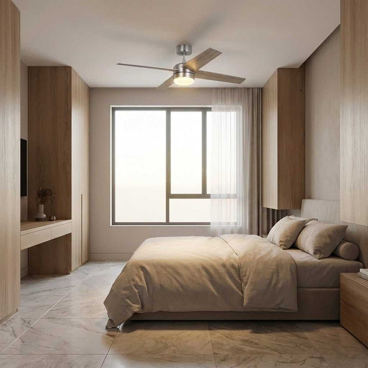 Loni 52" Ceiling Fan in Brushed Steel Generation Lighting Canada