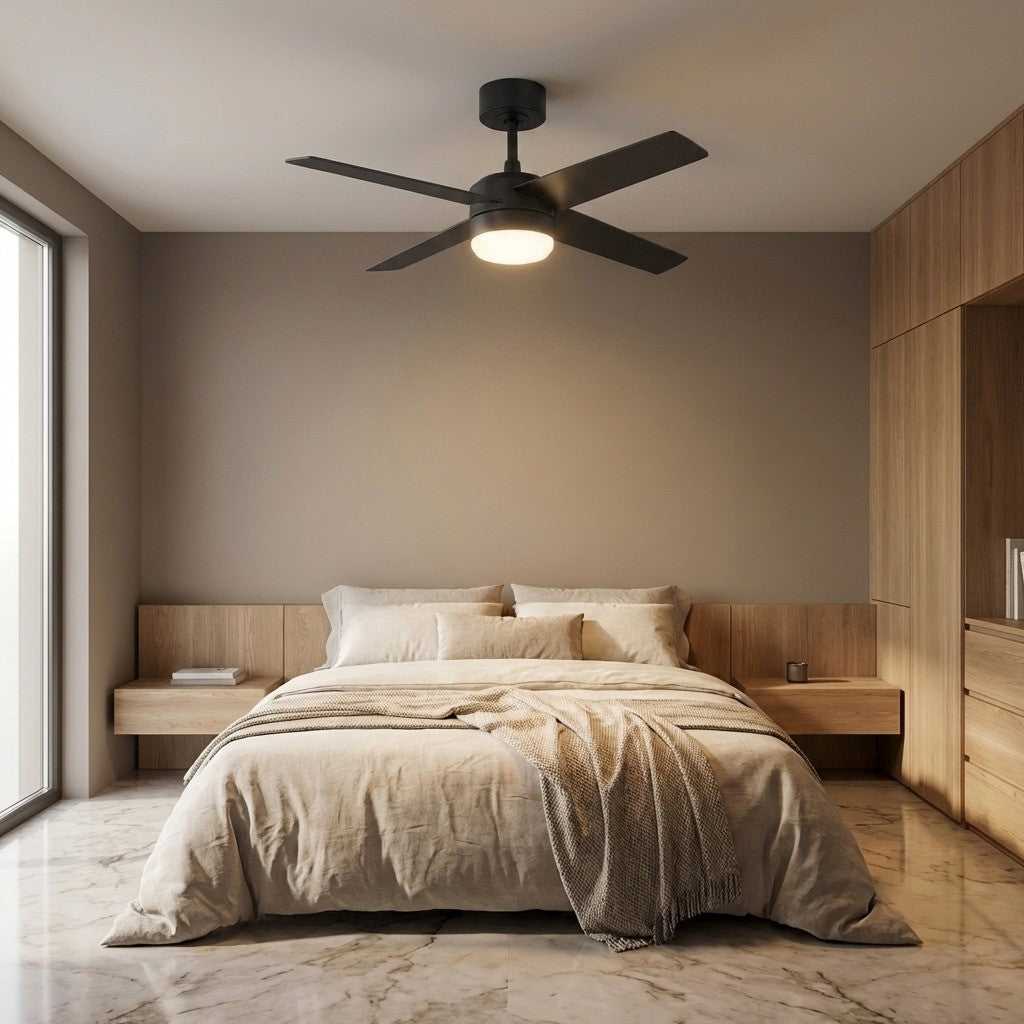 Loni 52" Ceiling Fan in Midnight Black Generation Lighting Canada