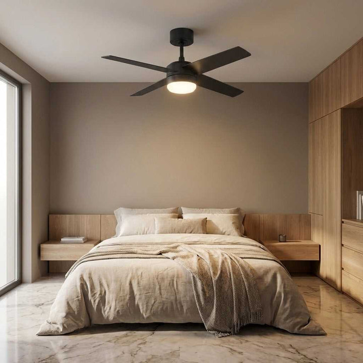 Loni 52" Ceiling Fan in Midnight Black Generation Lighting Canada