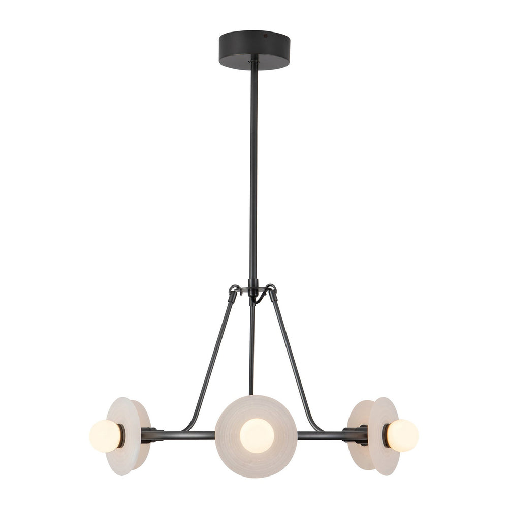 Dahlia LED Chandelier in Urban Bronze/Alabaster Alora Canada