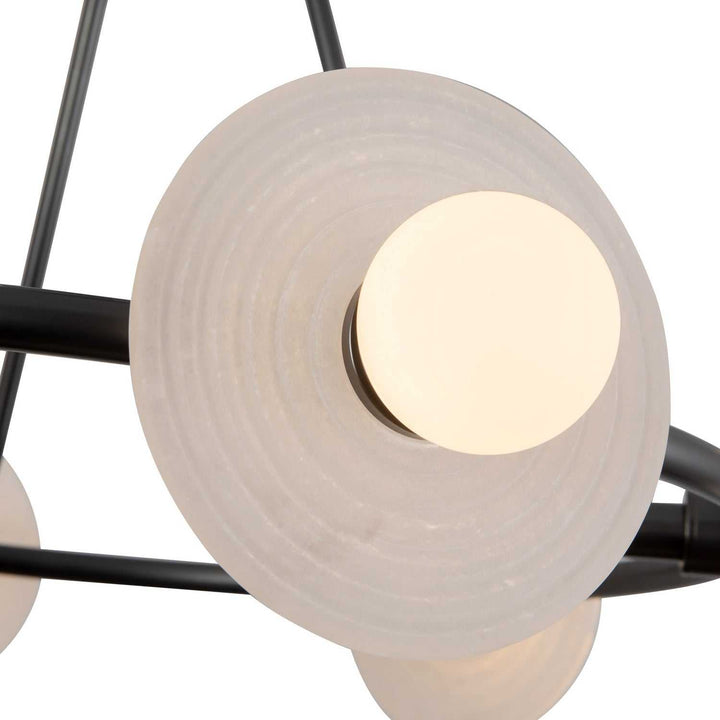 Dahlia LED Chandelier in Urban Bronze/Alabaster Alora Canada