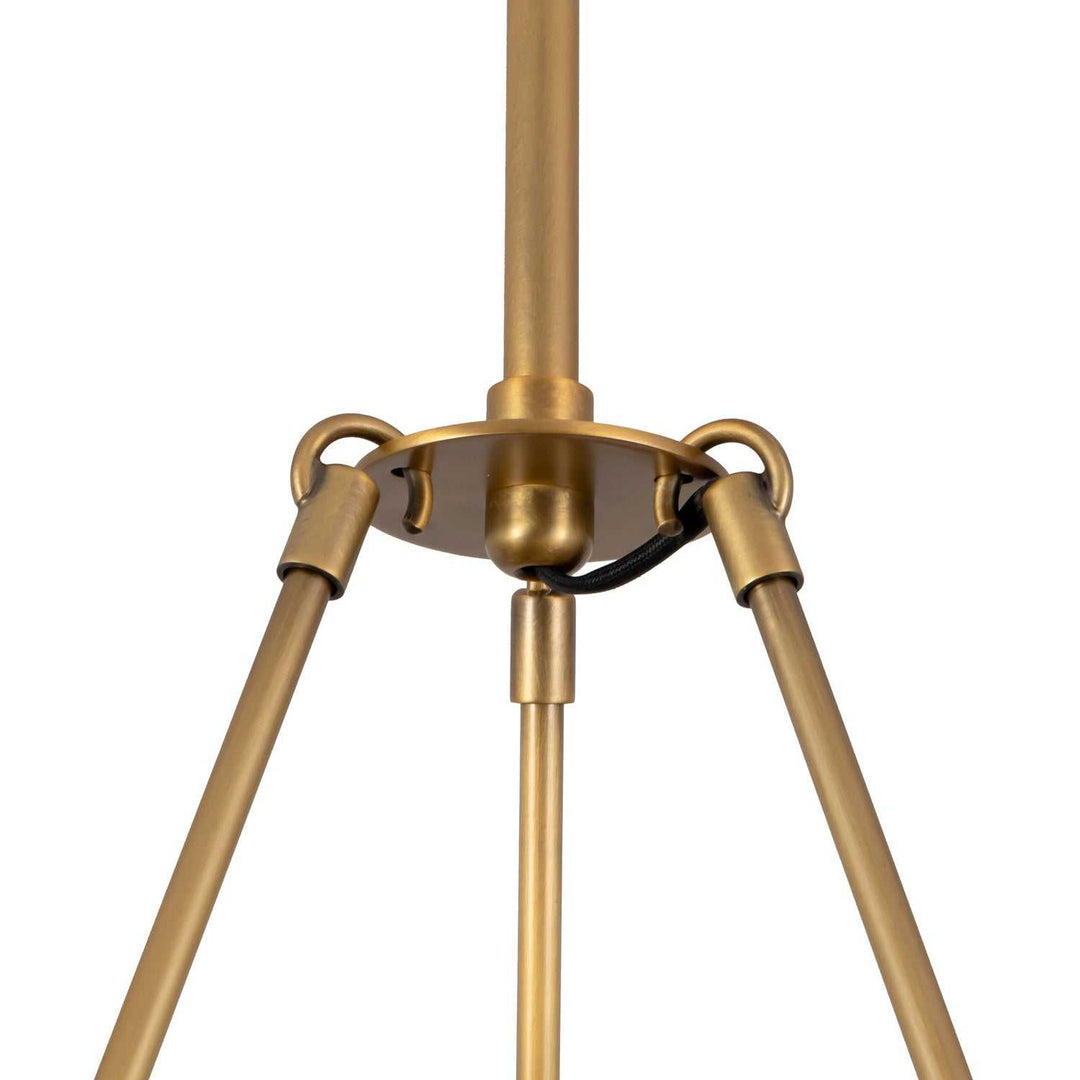 Dahlia LED Chandelier in Vintage Brass/Alabaster Alora Canada