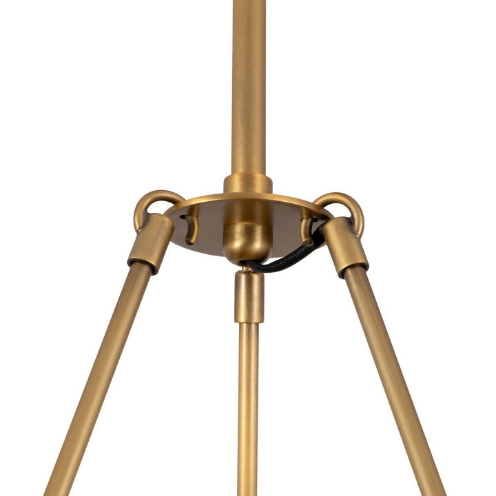 Dahlia LED Chandelier in Vintage Brass/Alabaster Alora Canada