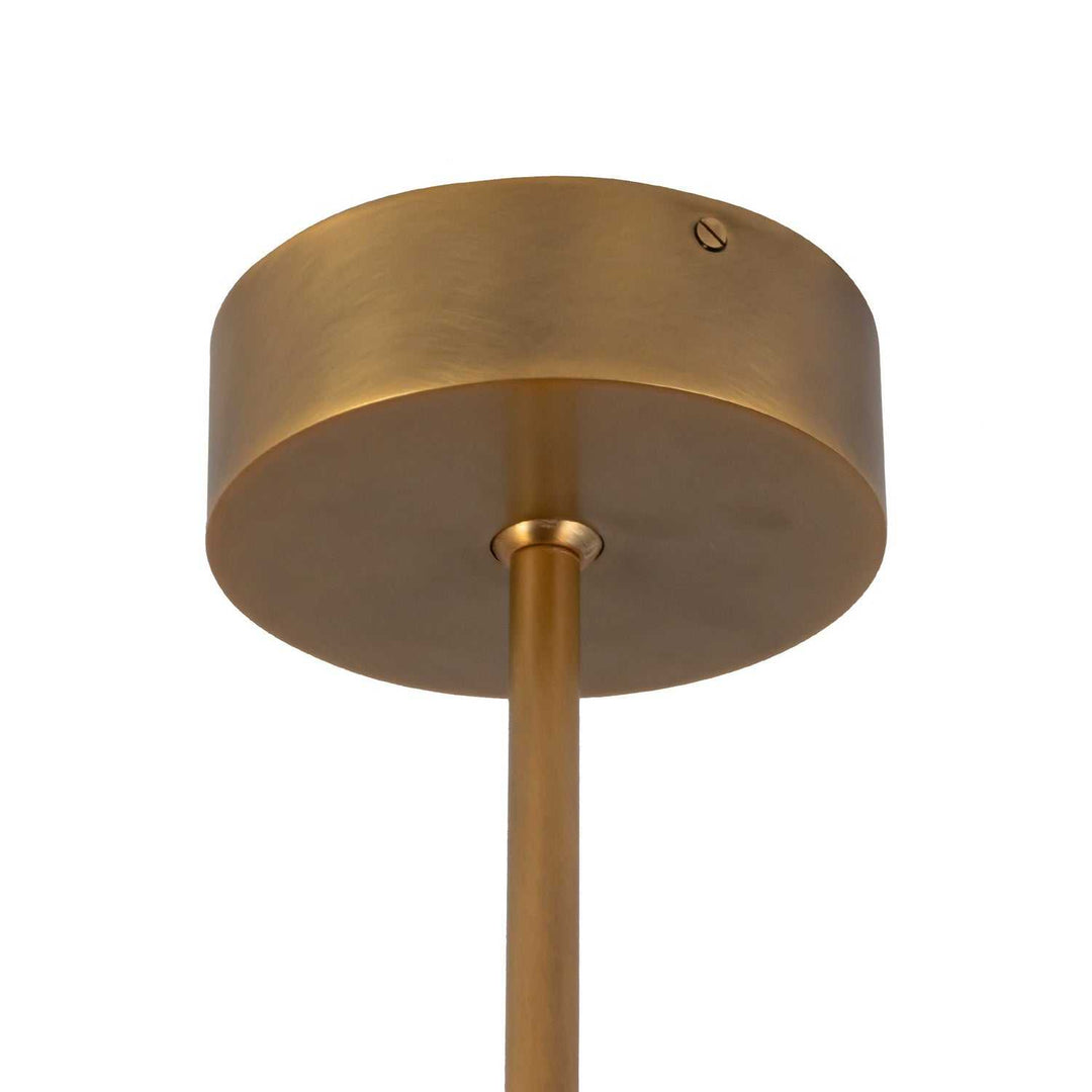 Dahlia LED Chandelier in Vintage Brass/Alabaster Alora Canada