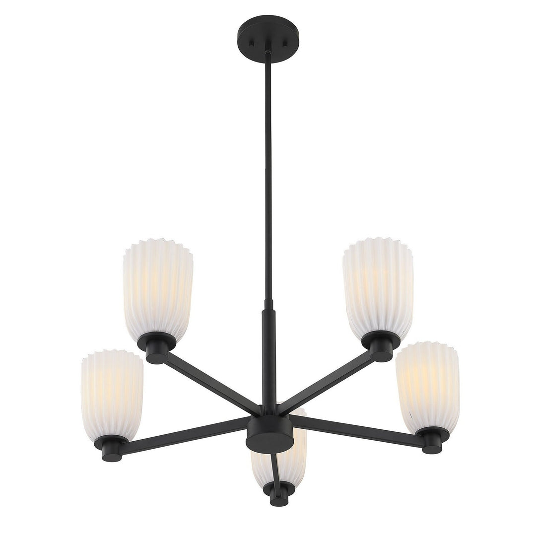 Savoy House - 1-1246-5-89 - Five Light Chandelier - Baldwin - Matte Black
