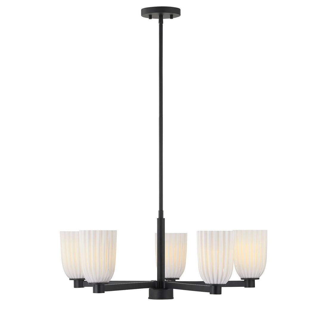 Savoy House - 1-1246-5-89 - Five Light Chandelier - Baldwin - Matte Black