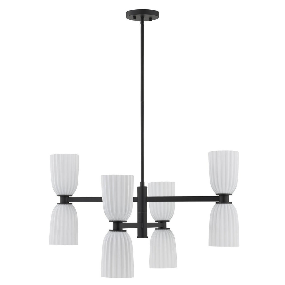 Savoy House - 1-1248-8-89 - Eight Light Chandelier - Baldwin - Matte Black