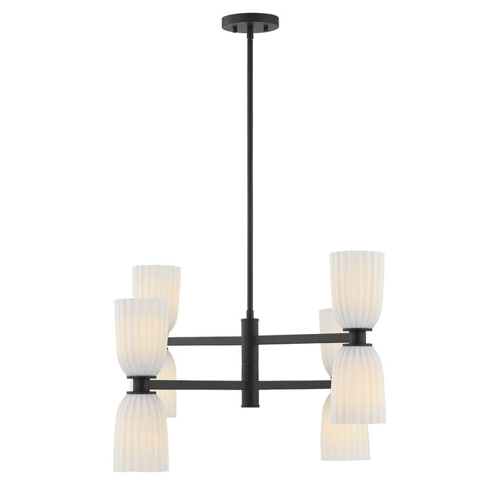Savoy House - 1-1248-8-89 - Eight Light Chandelier - Baldwin - Matte Black