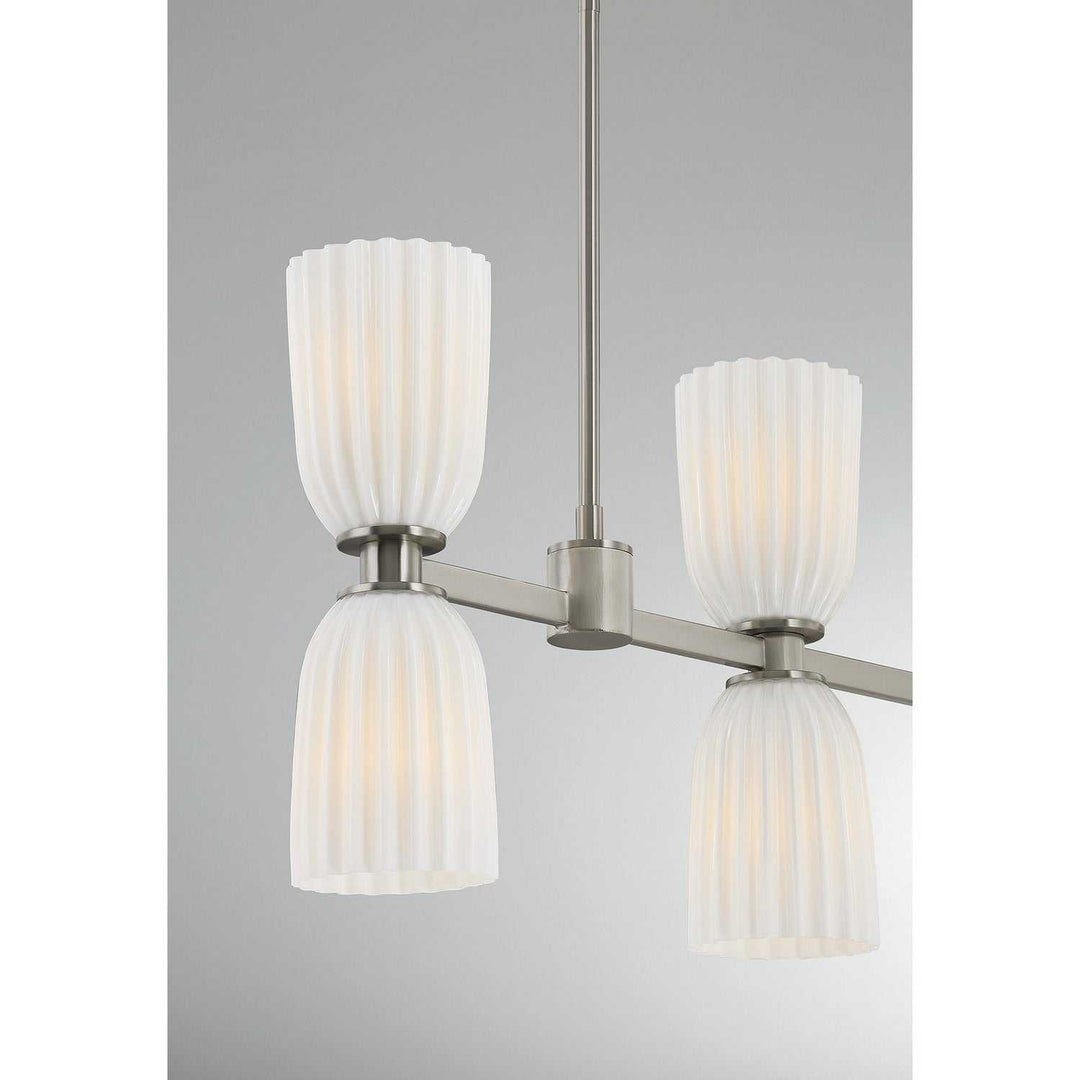 Savoy House - 1-1249-8-SN - Eight Light Linear Chandelier - Baldwin - Satin Nickel
