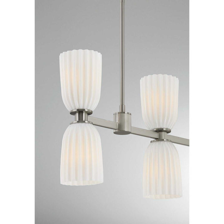 Savoy House - 1-1249-8-SN - Eight Light Linear Chandelier - Baldwin - Satin Nickel