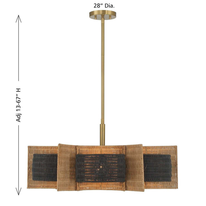 Savoy House - 1-1466-6-322 - Six Light Chandelier - Espacio - Warm Brass