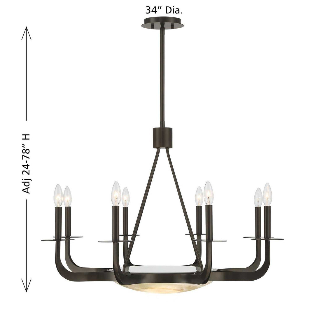Savoy House - 1-1487-9-15 - Nine Light Chandelier - Salford - Mediterranean Bronze