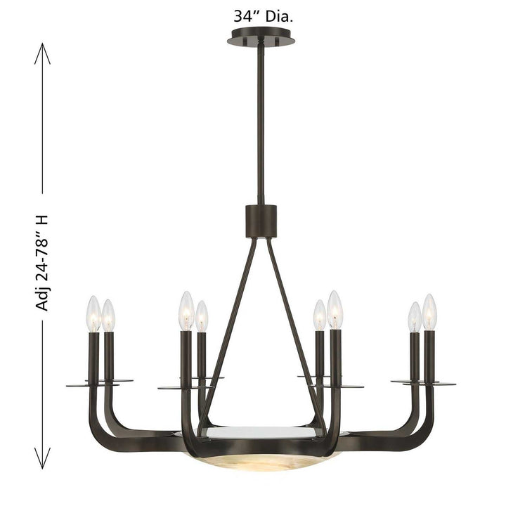 Savoy House - 1-1487-9-15 - Nine Light Chandelier - Salford - Mediterranean Bronze