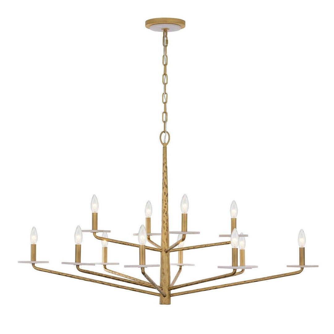 Savoy House - 1-1966-12-60 - 12 Light Chandelier - Judi - Distressed Gold