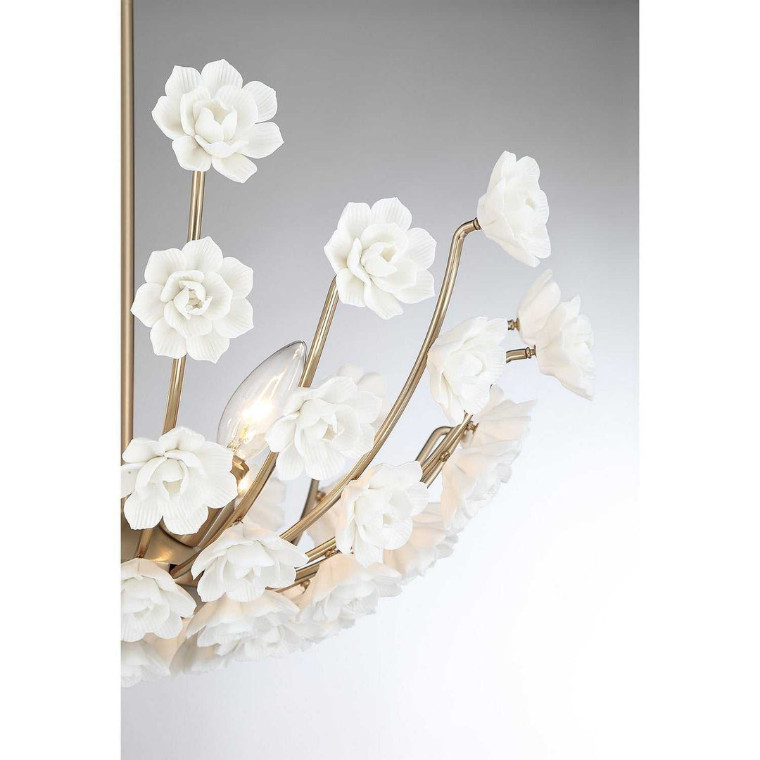 Savoy House - 1-2500-4-127 - Four Light Chandelier - Flores - Noble Brass