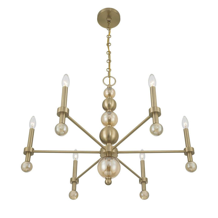 Savoy House - 1-2511-6-127 - Six Light Chandelier - Crescent - Noble Brass