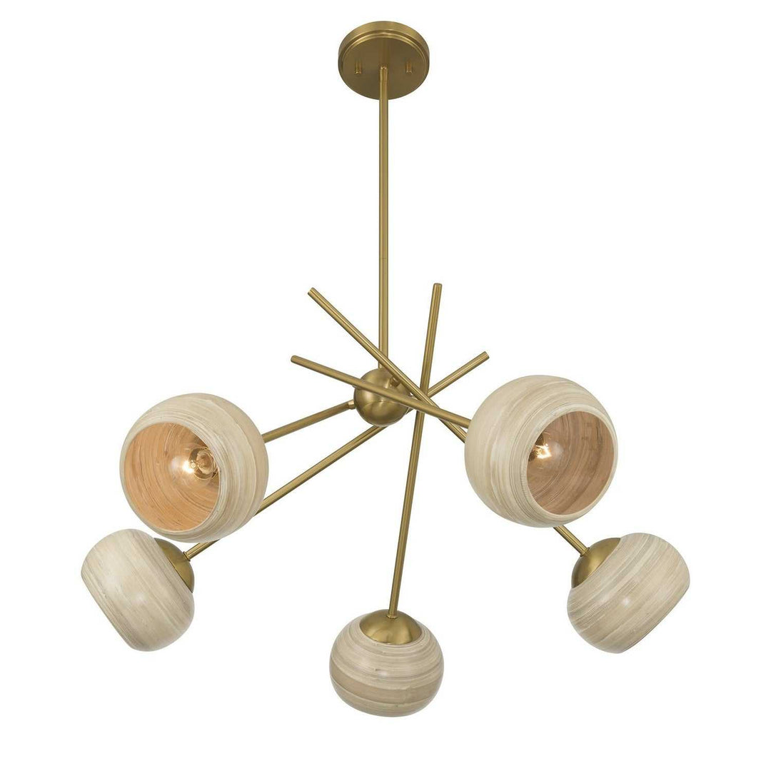 Savoy House - 1-2968-5-322 - Five Light Chandelier - Jasper - Warm Brass
