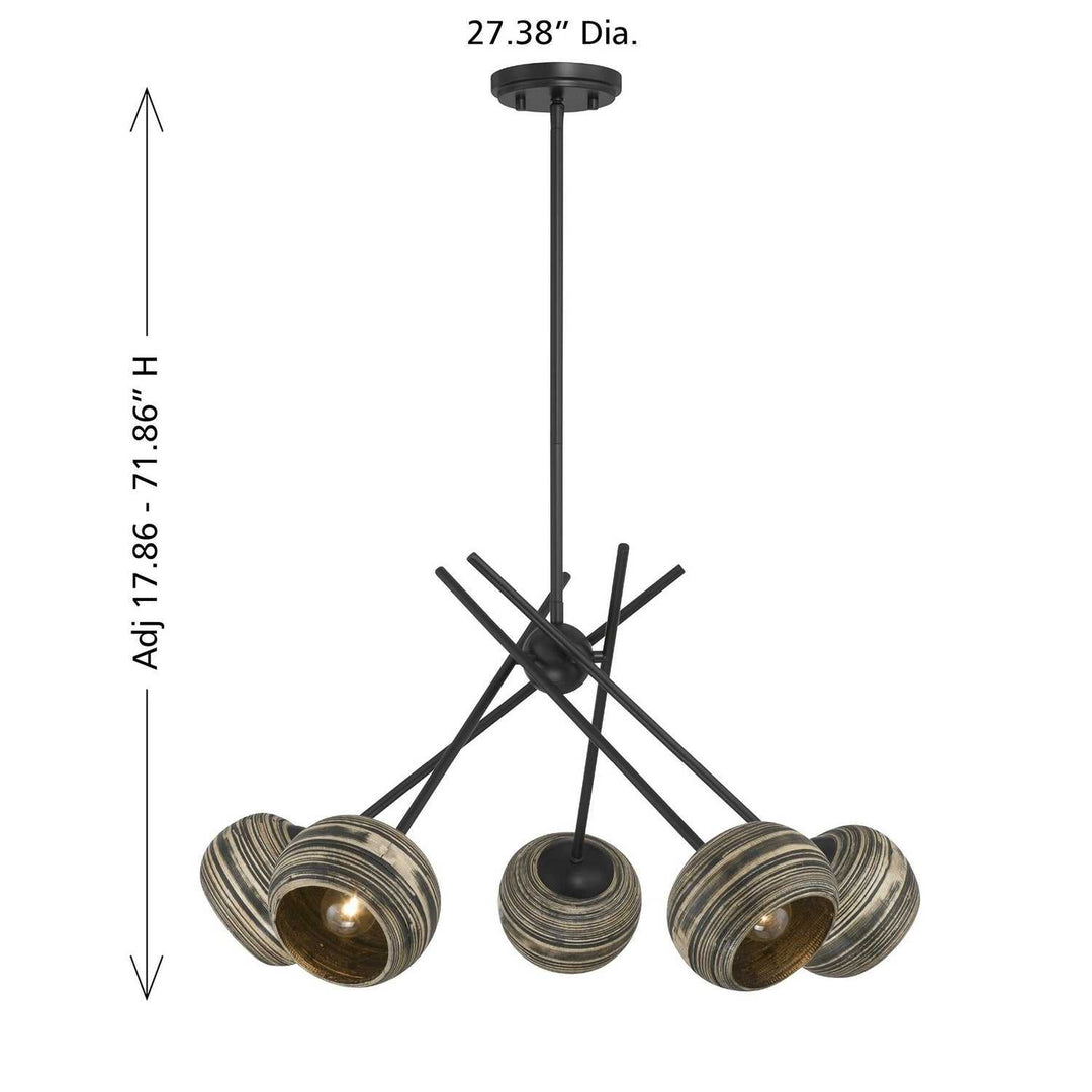 Savoy House - 1-2968-5-89 - Five Light Chandelier - Jasper - Matte Black