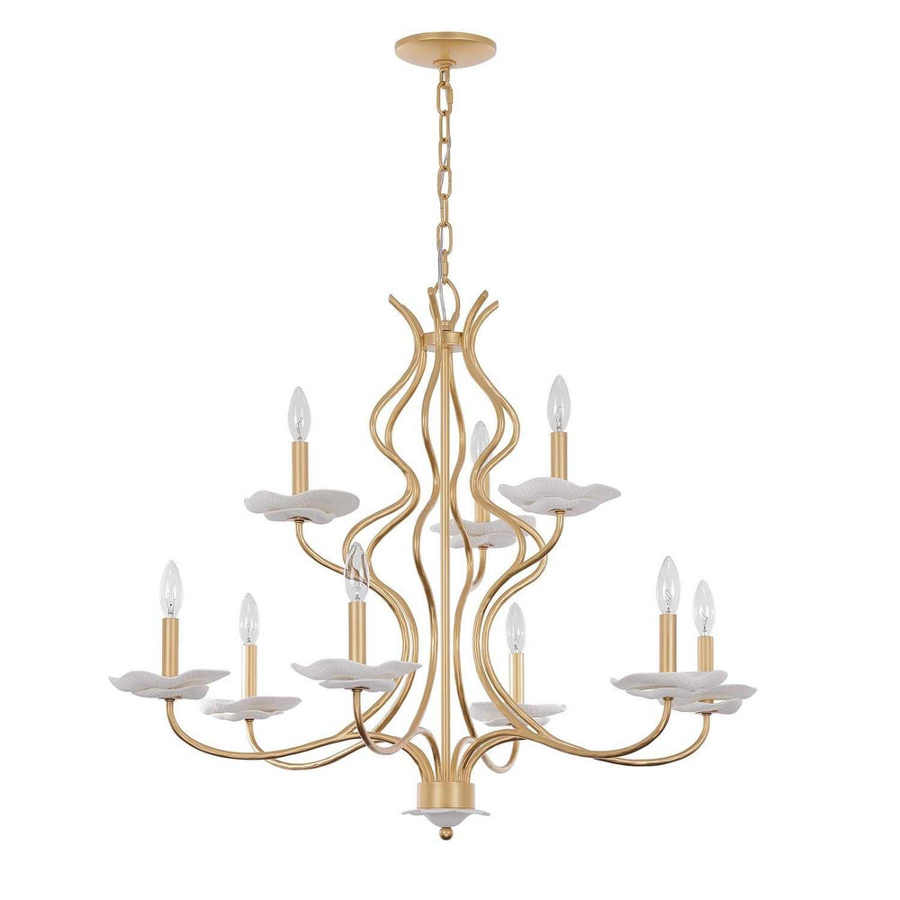 Savoy House - 1-2990-9-38 - Nine Light Chandelier - Lilly - Royal Gold