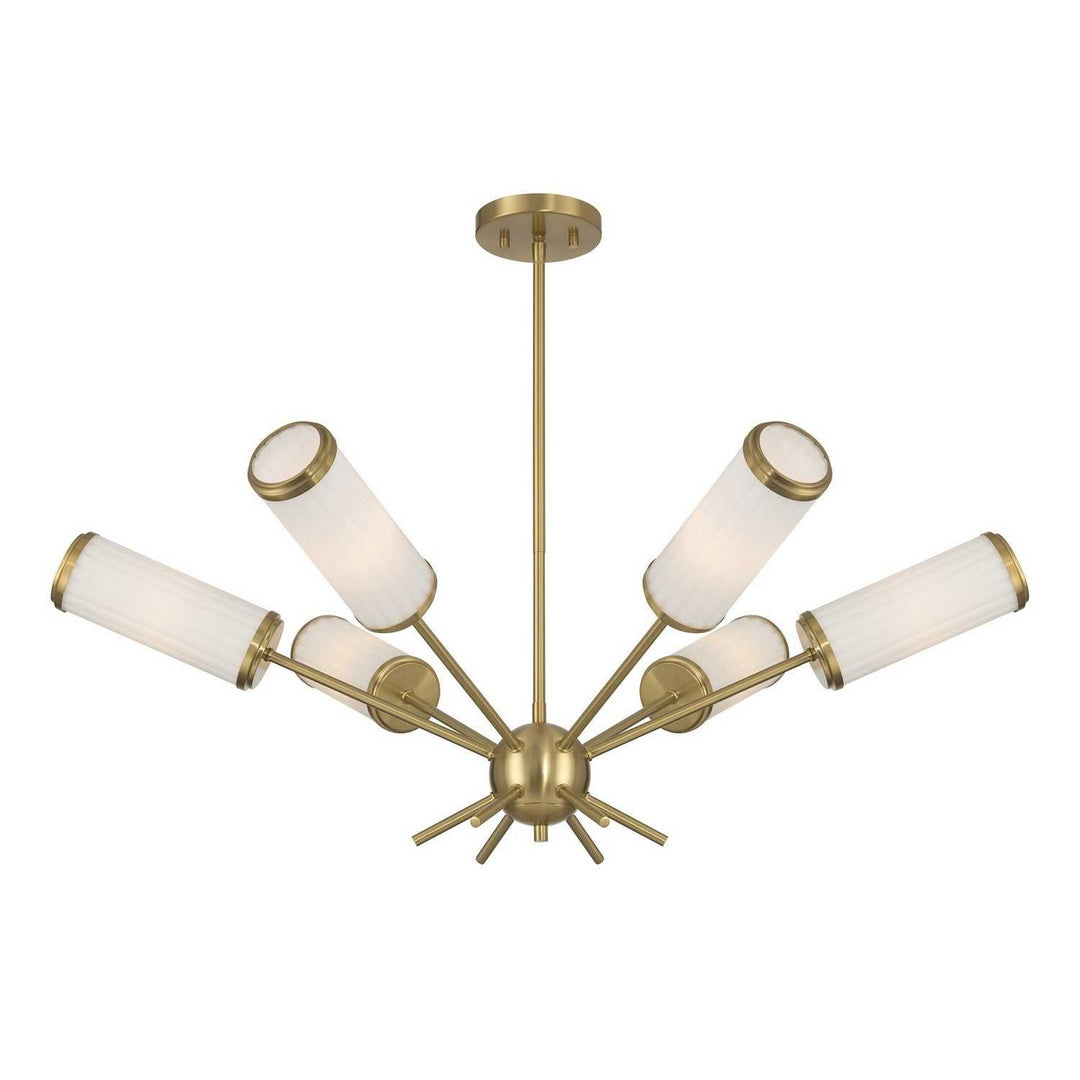 Savoy House - 1-3198-6-322 - Six Light Chandelier - Denison - Warm Brass