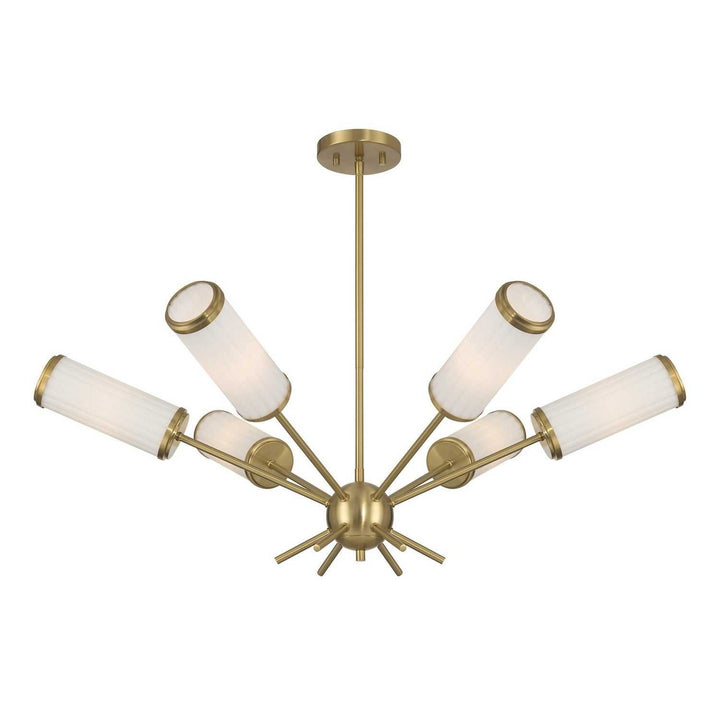 Savoy House - 1-3198-6-322 - Six Light Chandelier - Denison - Warm Brass