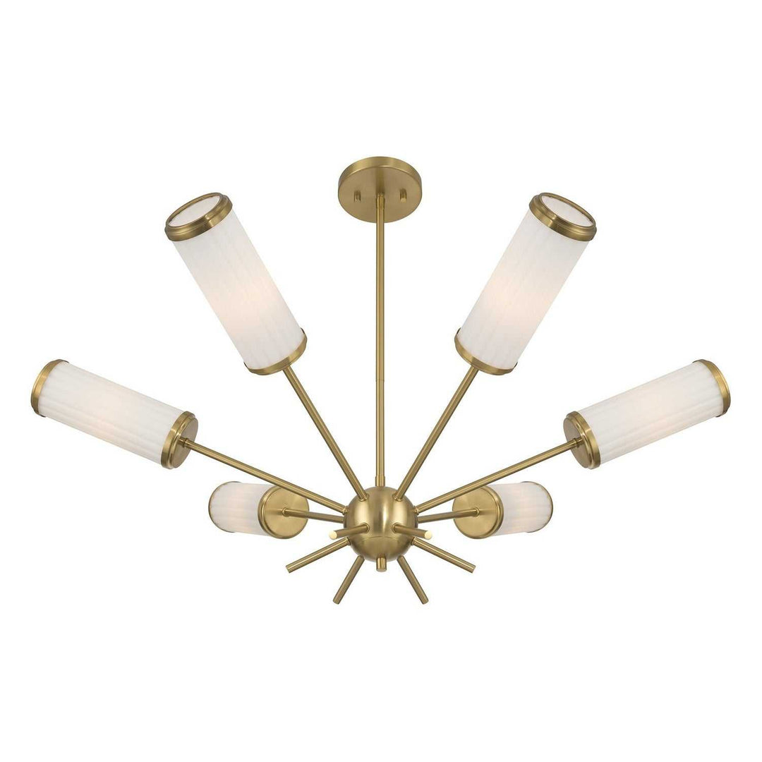 Savoy House - 1-3198-6-322 - Six Light Chandelier - Denison - Warm Brass
