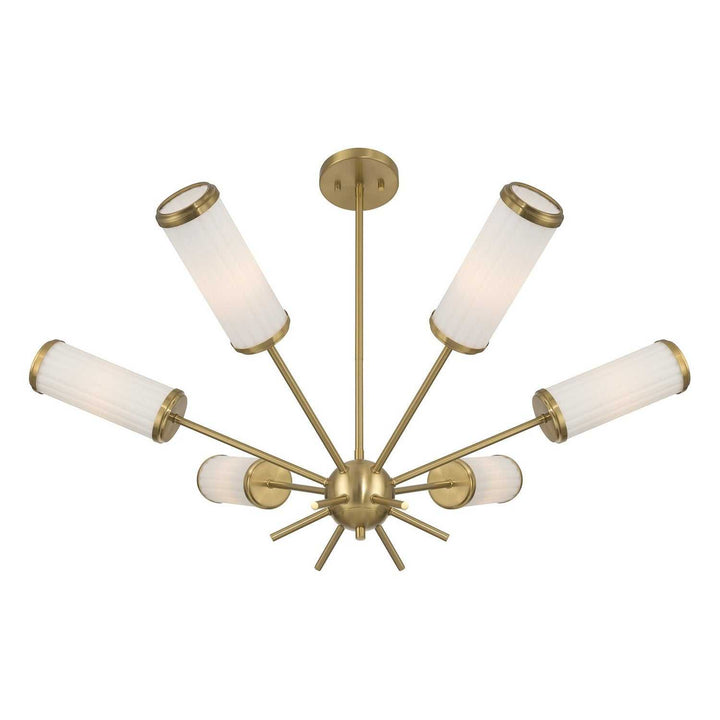 Savoy House - 1-3198-6-322 - Six Light Chandelier - Denison - Warm Brass
