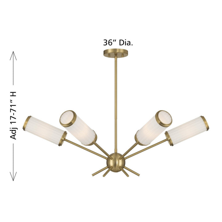 Savoy House - 1-3198-6-322 - Six Light Chandelier - Denison - Warm Brass