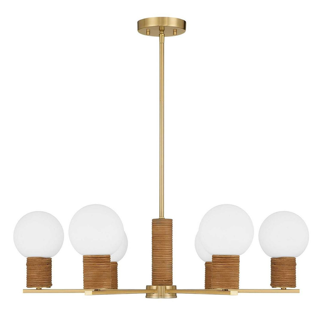 Savoy House - 1-4080-6-322 - Six Light Chandelier - Jarrell - Warm Brass