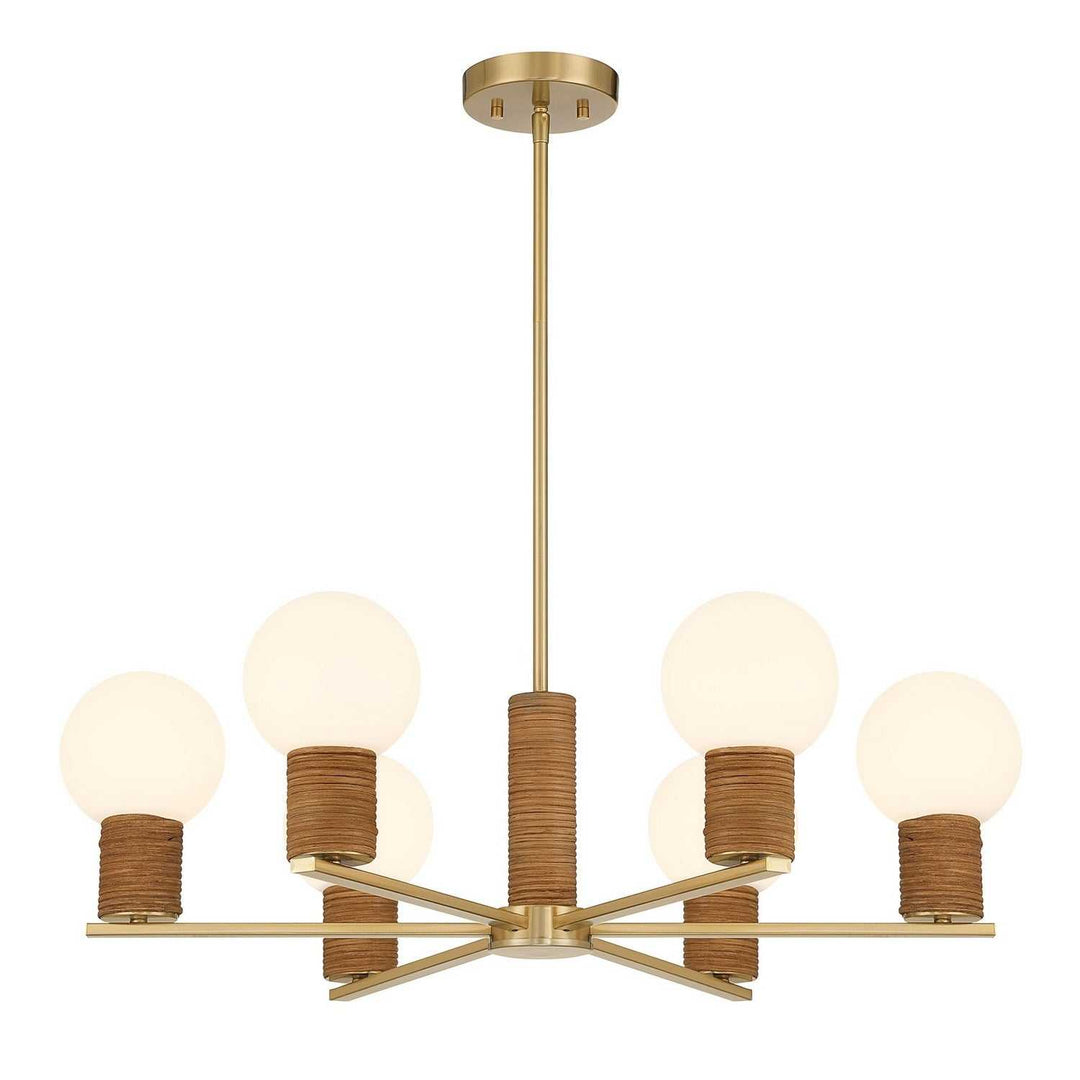 Savoy House - 1-4080-6-322 - Six Light Chandelier - Jarrell - Warm Brass