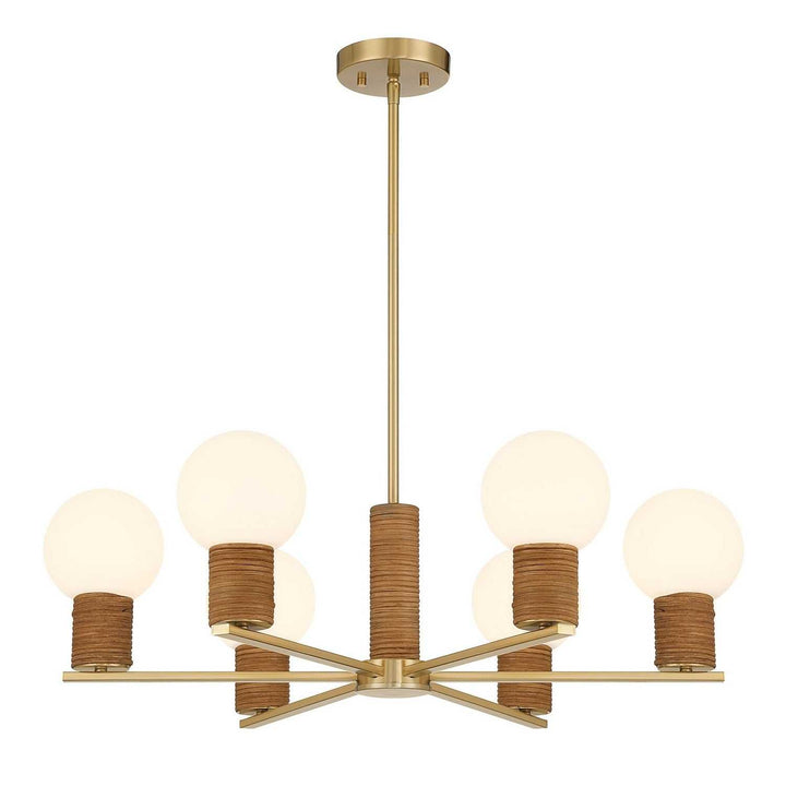 Savoy House - 1-4080-6-322 - Six Light Chandelier - Jarrell - Warm Brass