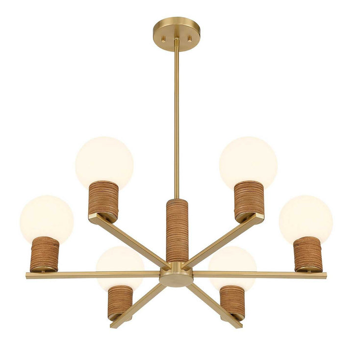 Savoy House - 1-4080-6-322 - Six Light Chandelier - Jarrell - Warm Brass