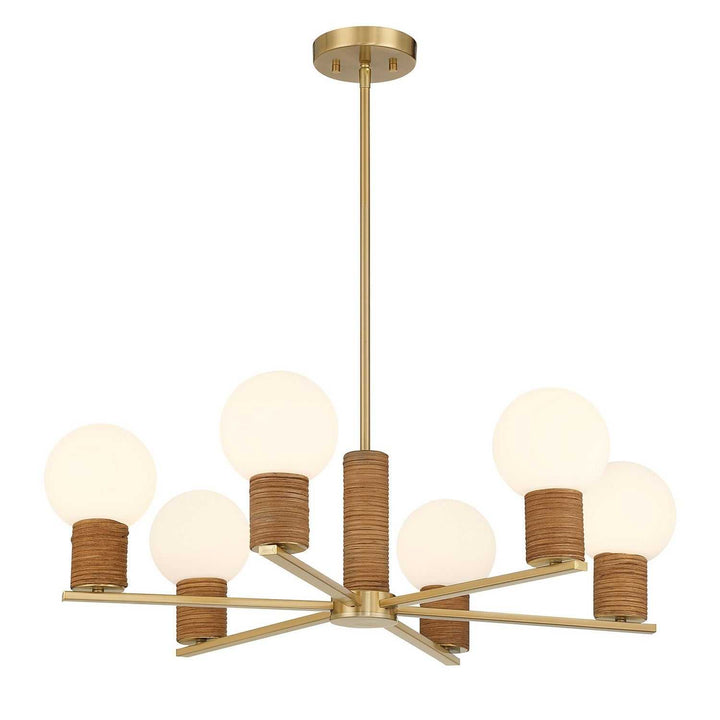 Savoy House - 1-4080-6-322 - Six Light Chandelier - Jarrell - Warm Brass