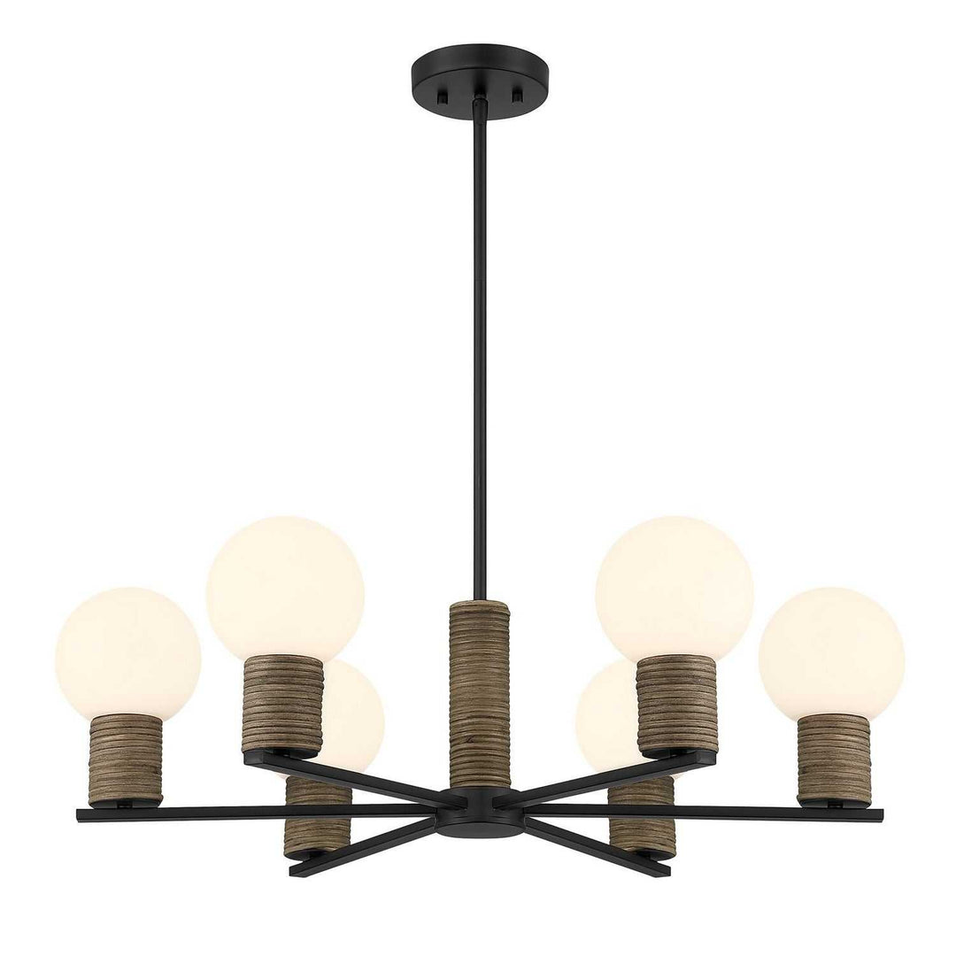 Savoy House - 1-4080-6-89 - Six Light Chandelier - Jarrell - Matte Black