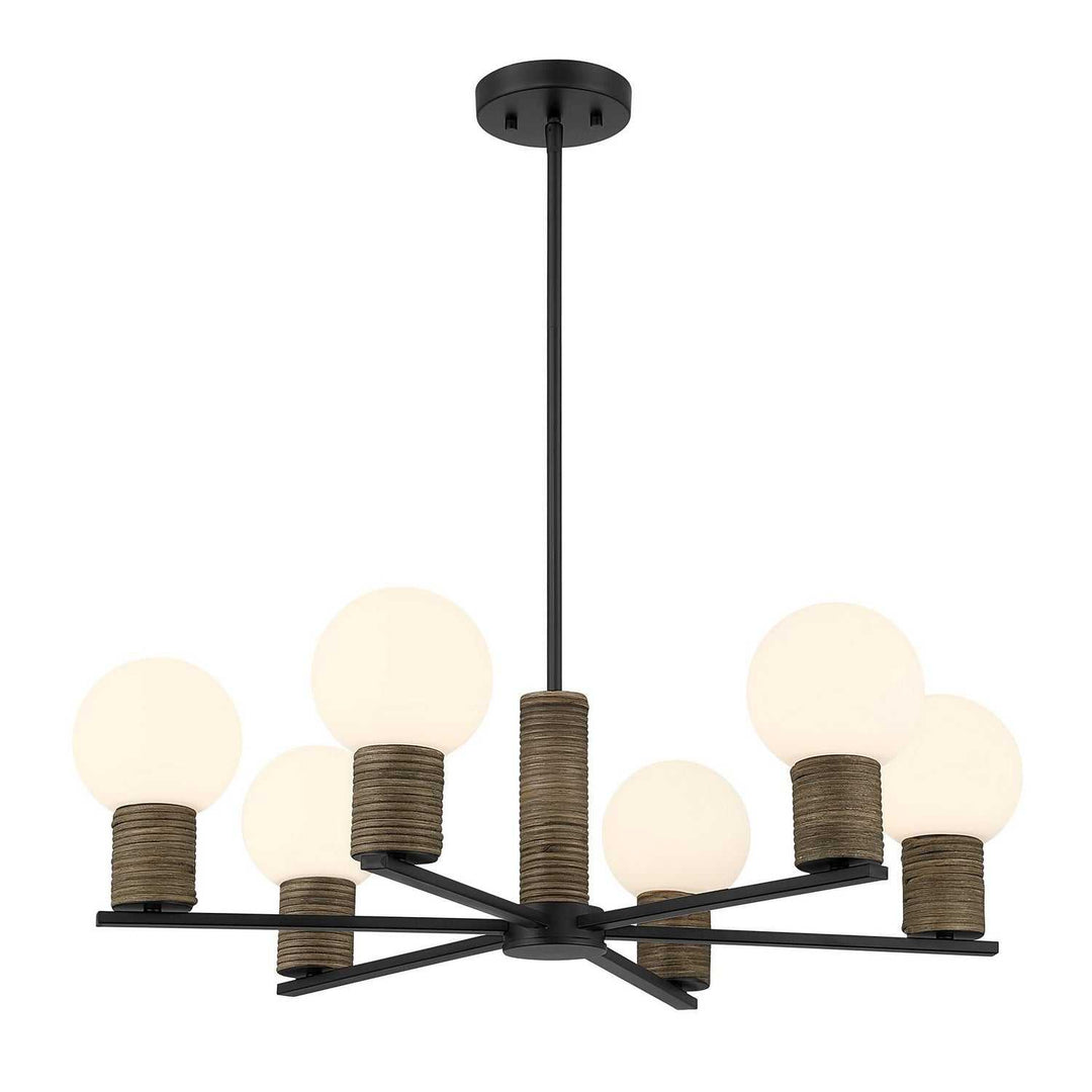 Savoy House - 1-4080-6-89 - Six Light Chandelier - Jarrell - Matte Black