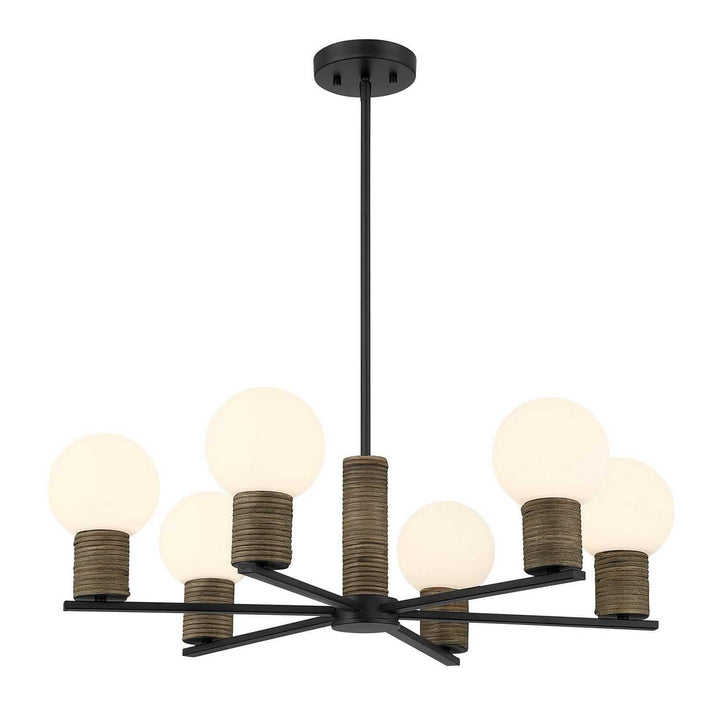 Savoy House - 1-4080-6-89 - Six Light Chandelier - Jarrell - Matte Black
