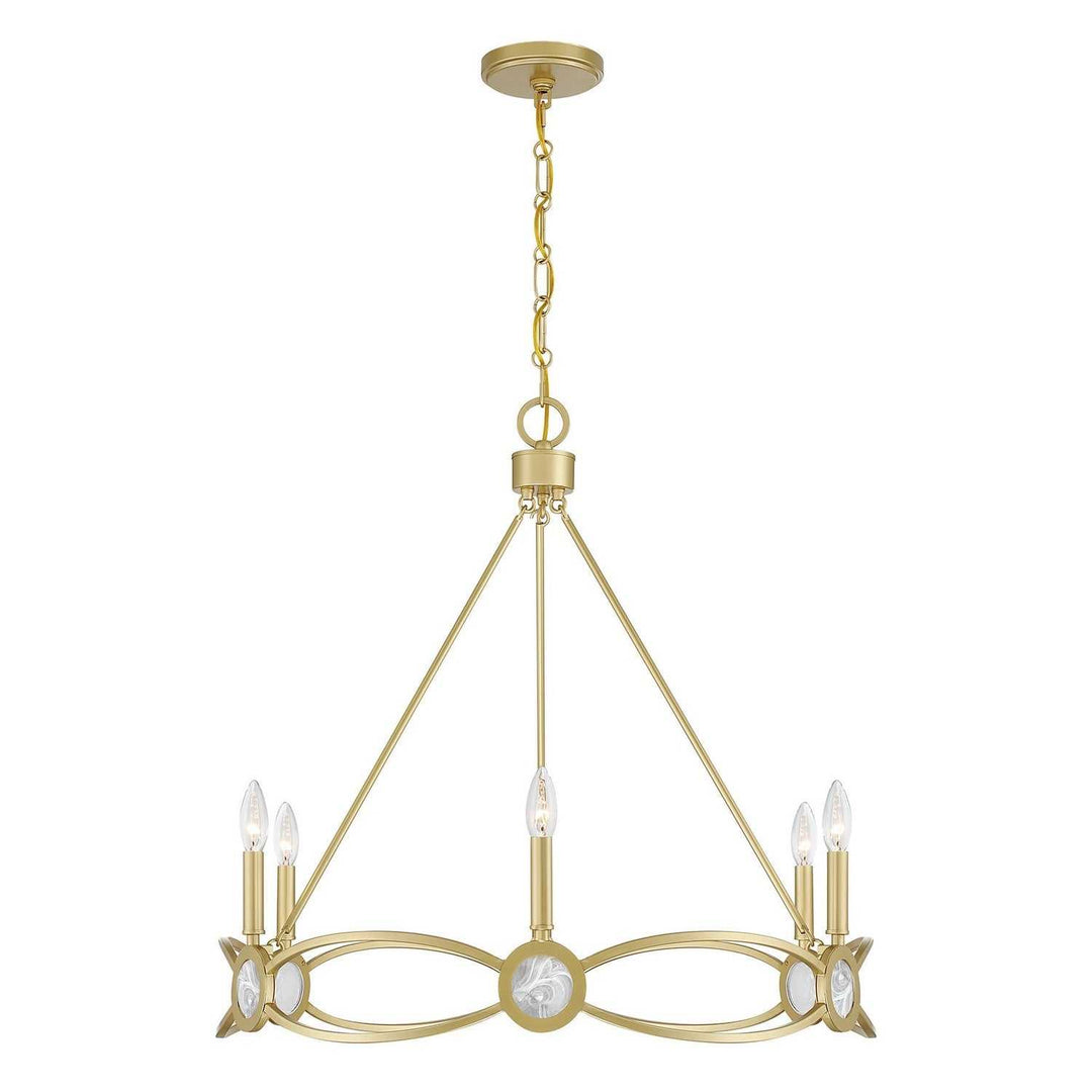 Savoy House - 1-4101-6-328 - Six Light Chandelier - Minette - Spun Gold