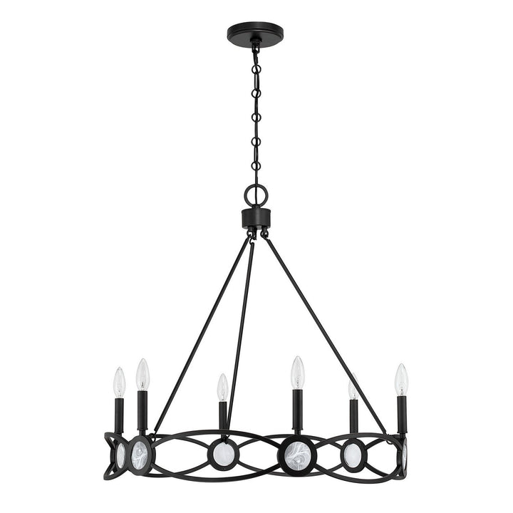 Savoy House - 1-4101-6-89 - Six Light Chandelier - Minette - Matte Black