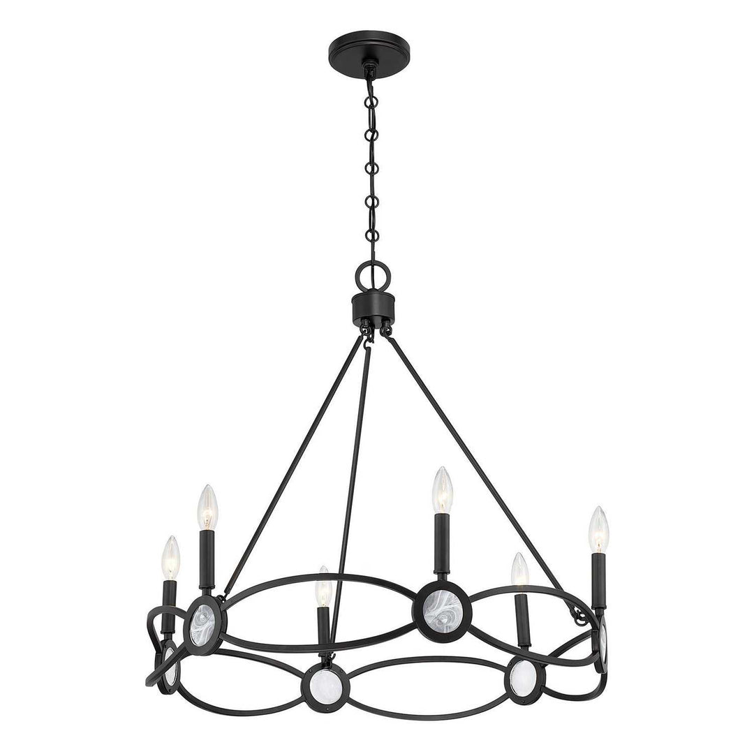 Savoy House - 1-4101-6-89 - Six Light Chandelier - Minette - Matte Black