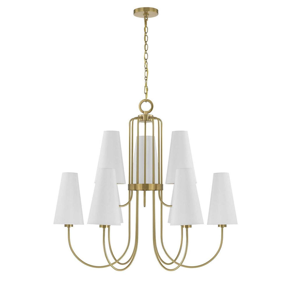 Savoy House - 1-4701-9-322 - Nine Light Chandelier - Wilkes - Warm Brass