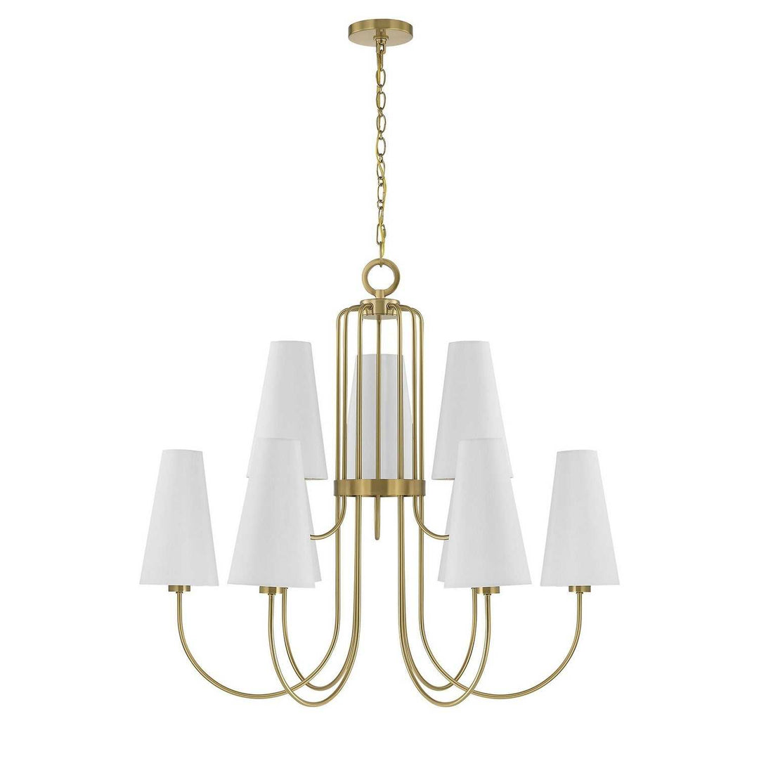 Savoy House - 1-4701-9-322 - Nine Light Chandelier - Wilkes - Warm Brass