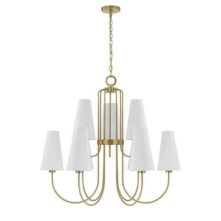 Savoy House - 1-4701-9-322 - Nine Light Chandelier - Wilkes - Warm Brass