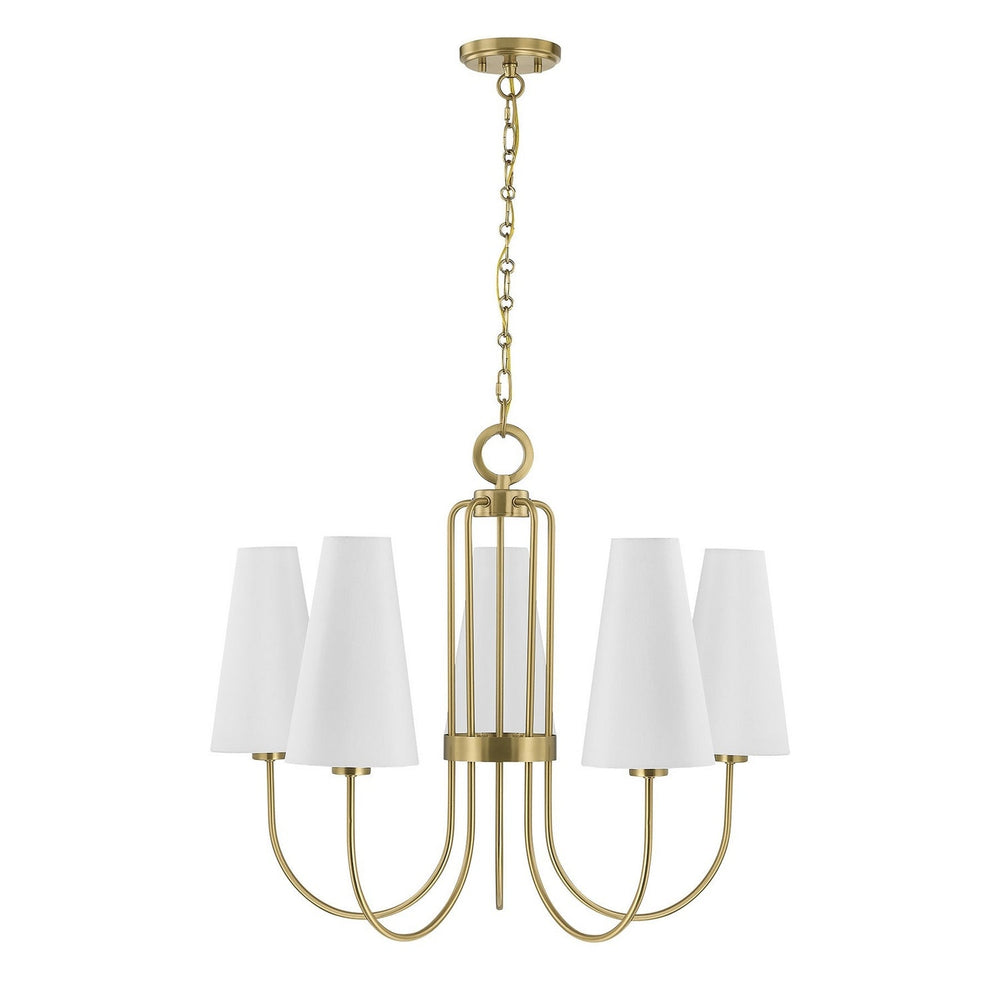 Savoy House - 1-4703-5-322 - Five Light Chandelier - Wilkes - Warm Brass