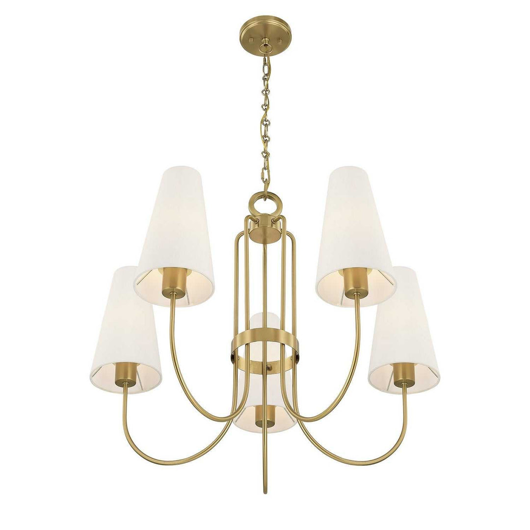 Savoy House - 1-4703-5-322 - Five Light Chandelier - Wilkes - Warm Brass